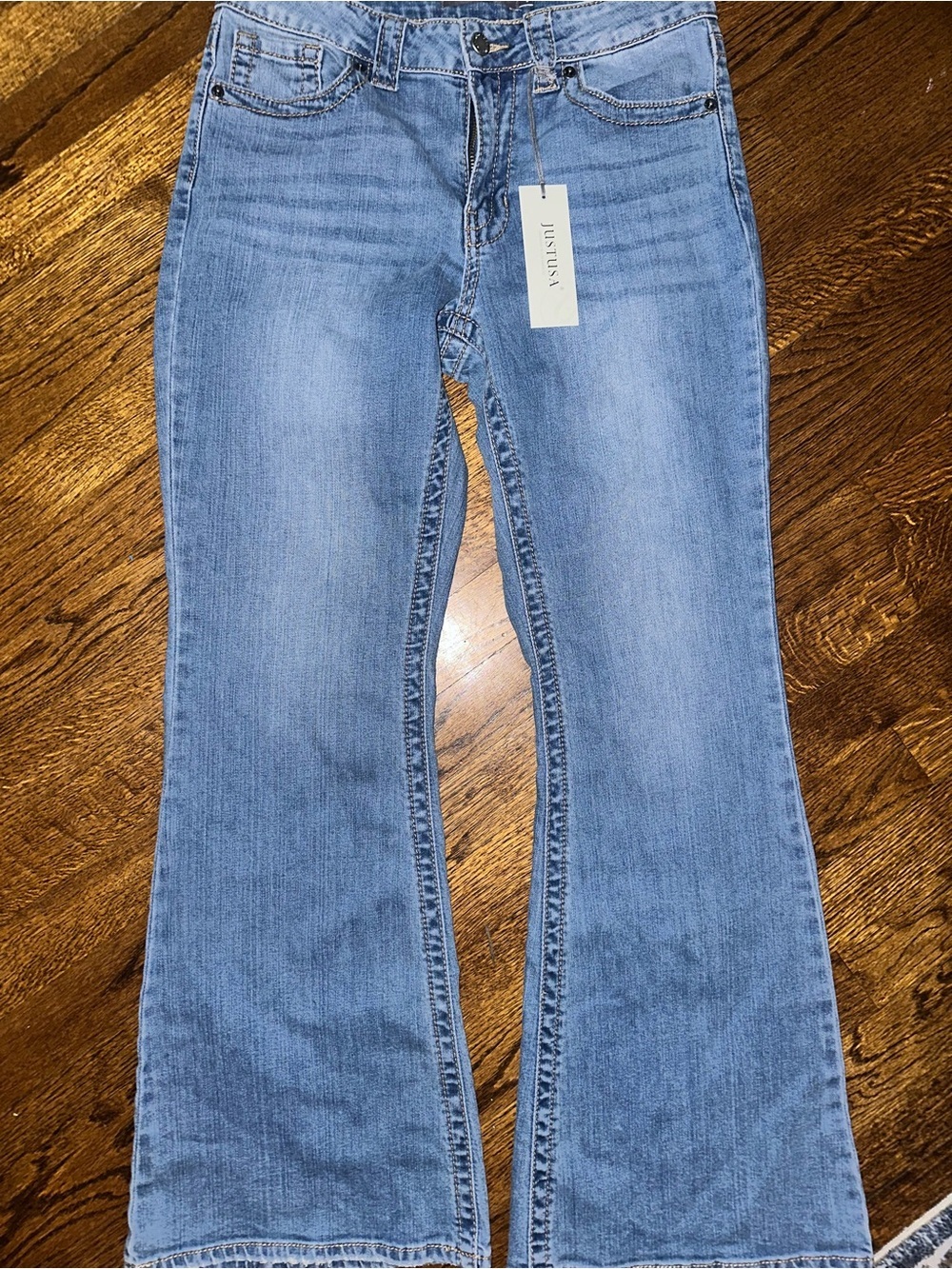 Just USA Light Blue Western Mid Rise Bootcut Jeans - NWT 28/6